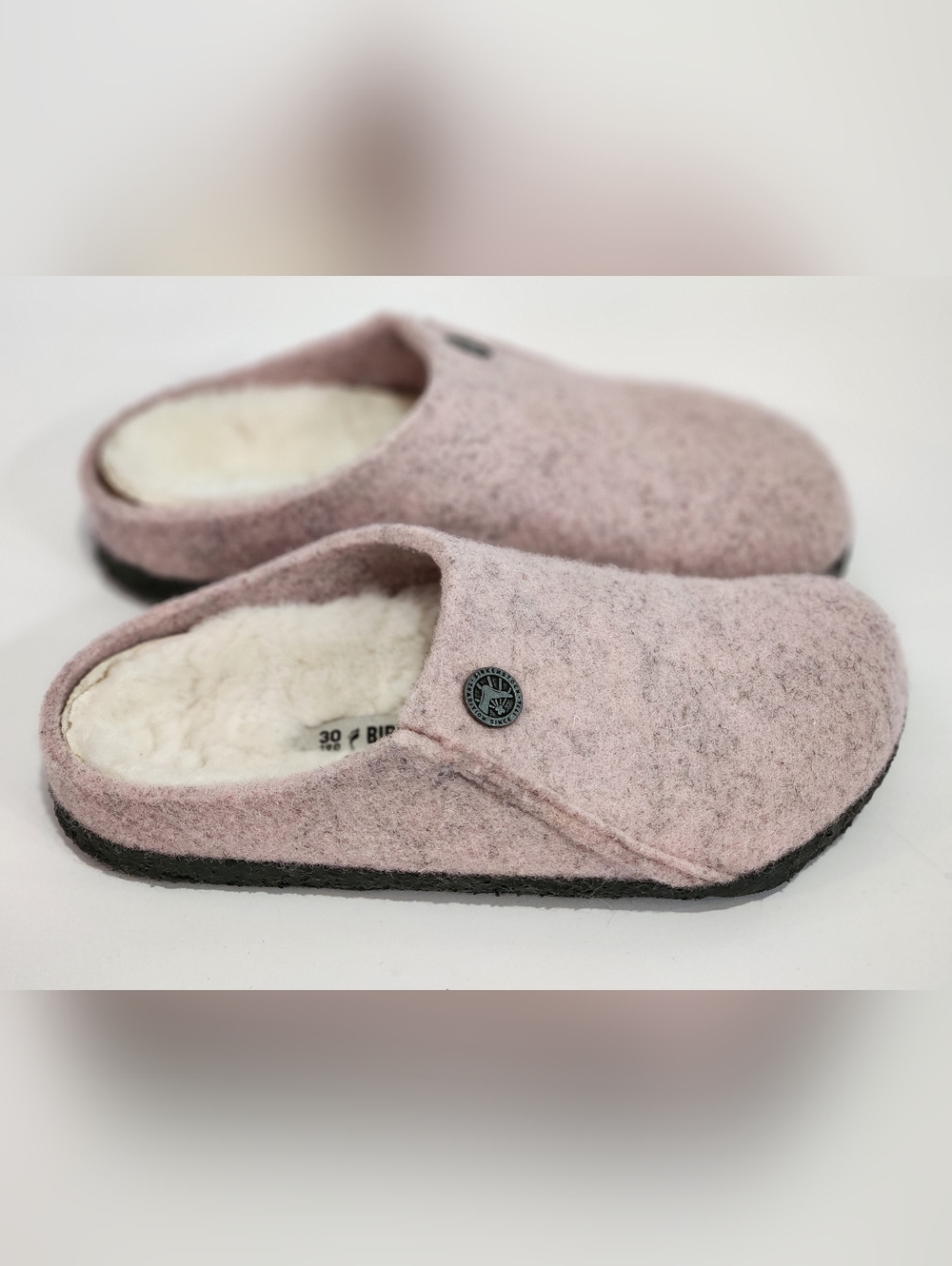 Birkenstock Zermatt Shearling Pink Wool Slippers